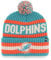 '47 NFL Miami Dolphins Unisex Bering Bobble Winter Hat, Team Logo, Farbe Blau