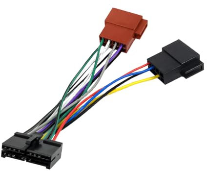 JNNJ Auto Lautsprecher Kabelbaum Adapter, Autoradio Adapters Buchse Kabel, Kabel Autos Radios Aktiv System, Auto Radio Kabelbaum ISO Adapt, Auto Kabel Stecker Fahrzeug Reparatur Audio Kabelbäume