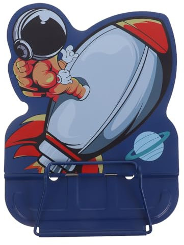 SHINEOFI Metall Buchständer Für Junge Mädchen Verstellbarer Leseständer Im Astronauten-raketendesign Für Lehrbücher Kochbücher Und Tablets Robust Und Langlebig