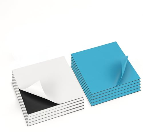 5 Magnetaufhängungen selbstklebend für Bilder und Schilder I Quadratische Magnetaufhängung (10cm x 10cm) mit passendem Gegenstück