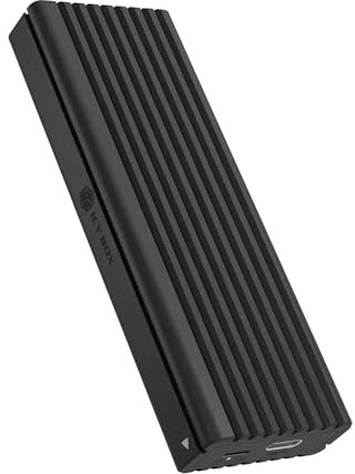 ICY Box External Enclosure for M.2 NVMe SSD (PCIe 3.0 x2, 10Gbps, USB 3.2 Gen 2 Type-C/A, Aluminum, Tool-Free, Write-Protection Switch, Heatsink, IB-1817M-C31 Black)