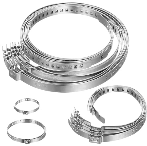 12 Pezzi CV Fascette Stringitubo Regolabili 20-50 mm e 50-120 mm, Fascetta Metallica, Morsetti in Acciaio Inossidabile Universali per Soffietti CV Maggior Parte degli Alberi di Trasmissione Autos
