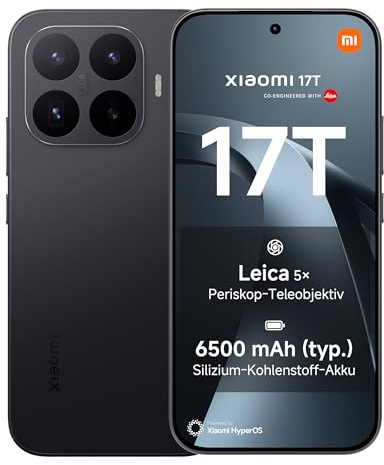 XIAOMI 17T, Smartphone 12+256GB, Black, Teleobiettivo Leica 5x