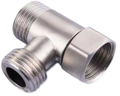 Umschaltventil Dusche Toiletten-Umschaltventil, Kupfer, G1/2 Zoll, T-Ventil, Bidet-Sprüher, Duscharmatur, Warmwasserbereiter, Live-Joint-Beschichtung, Dreiwege