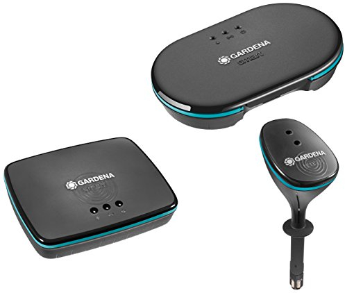 Gardena smart Irrigation Control Sensor Set: Bewässerungssteuerung für bis zu 6 Ventile (24 V), individuell programmierbare Bewässerungsdauer pro Ventil, inkl. Gateway und smart Sensor (19109-20)