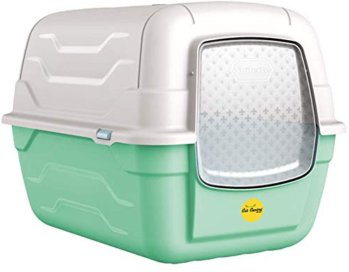 Cat Centre Cat Green Hooded Litter Tray Box Large Enclosed Loo Indoor Puppy Kitty Toilet