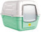 Cat Centre Cat Green Hooded Litter Tray Box Large Enclosed Loo Indoor Puppy Kitty Toilet