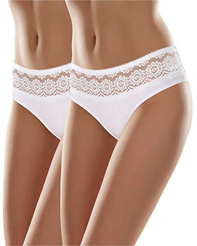Merry Style Damen Slip MSGAB21 (Weiß (2Pack), 38 (Herstellergröße: M))