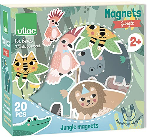 Vilac 8546 Magnets Jungle Michelle Carlslund Fahrräder und Finger-Skateboards, bunt