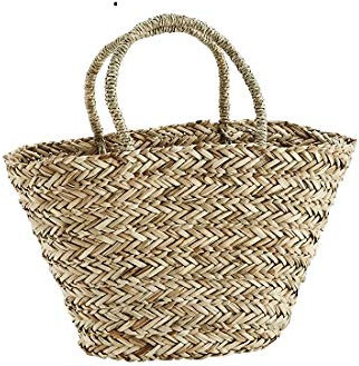 Madam Stoltz Einkaufstasche aus Stroh, groß