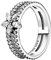 PANDORA Funkelnde Schneeflocke Doppelring Sterling-Silber 48