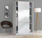 Dmora - Garde-robe 2 portes Waterbury, Armoire de chambre, Armoire avec 4 étagères et tringle à vêtements, 120x50h200 cm, Blanc