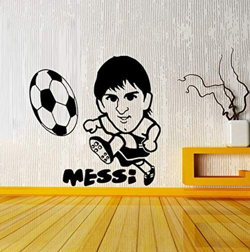 Football Superstar Messi Vinyl Wall Art Decal Home Decor DIY Wallpaper Removable Wall Sticker Home Decor Mural 58 X 58 cm