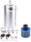Serbatoio di Raccolta Dell'olio, Yctze Serbatoio di Raccolta Dell'olio del Motore di Automobile in Alluminio Universale 0,5 Litri Può Serbatoio Filtro di Sfiato(argentoI-A0409) recupero olio motore pe