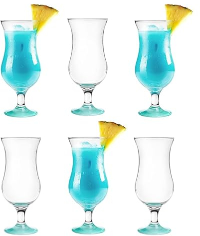 Glasmark Krosno Verres Cocktail Set De 6 Verres À Cocktail 420Ml Verre À Cocktail Gin Vin Eau Turquoise