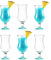 Glasmark Krosno Verres Cocktail Set De 6 Verres À Cocktail 420Ml Verre À Cocktail Gin Vin Eau Turquoise