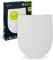 aquaSu® WC-Sitz Tusa für Geberit Acanto | Toilettensitz mit Absenkautomatik | Duroplast | Take-Off & Top-Fix | D-Form | Überlappend | Edelstahlscharnier | Made in EU | Weiß | 40751 9
