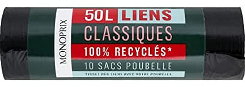 Monoprix Sacs poubelle 50L liens classiques - Les 10 sacs