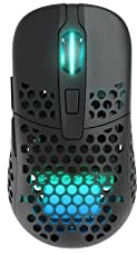 Xtrfy M42 Wireless, souris de gaming ultralégère sans fil, optimisé pour l’esport radio 2,4 GHz, rétro-éclairage RGB, boîtier modulaire (2 dimensions incl.), Rechargeable, Noir