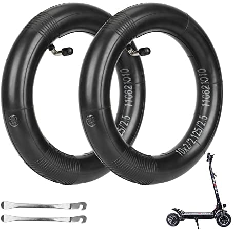 ulip 2 Stück Schlauch 10x2 10x2.125 10x2.5 verdickter pneumatischer Scooter-Ersatzreifen mit 90 Grad für Nanrobot D4+ D5+ D6+ Scooter Trike Kinderwagen
