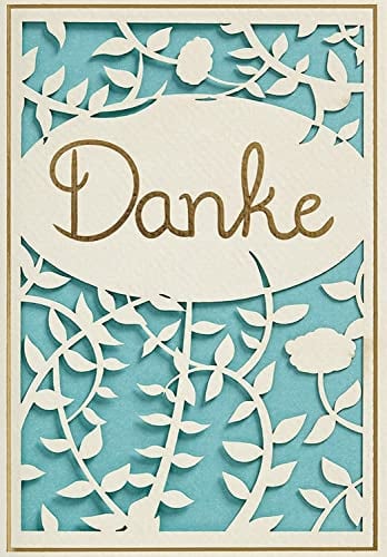 Perleberg Dankeskarten - Lifestyle Collection - liebevolle Danke Karte - Dankeschn mit Metallic-Effekt - Hochwertige Dankeskarten mit tollen Motiven - 11,6 x 16,6 cm