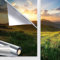 HOMTOL Spiegelfolie Fensterfolie selbsthaftend Blickdicht 40x400 cm Sichtschutzfolie UV-Schutz Sonnenschutzfolie Selbstklebend durchsichtig fensterglasfolie Silber