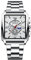 JewelryWe Armbanduhr Herren Datum Kalender 30M Wasserdicht Rechteckige Analog Quarz Uhr Herrenuhr mit Edelstahl Armband und Leuchtend Zeiger, Silber