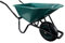 Garden WHEELBARROW Heavy Duty 110Ltr Toughened Plastic Green Tray 150kg Barrow Loads 1 Wheel Equine Yard Gardening Barrow All Terrain Pneumatic Tyres for Gardeners or Equestrian Wheelbarrow