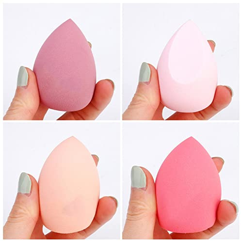 Eponge Maquillage Fond De Teint 4pcs maquillage mélangeur cosmétique chapeau maquillage éponge avec boîte de rangement Fondation Poudre Poudre Poudre Outils Beauté Femmes Maquillage Accessoires Eponge