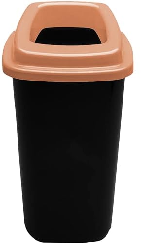 Home Centre Plastic Recycling Kitchen Office Waste Bin 45 Litre Brown Open Touchless Rim Sorting Waste Segregation Recycle Rubbish Container Six Colour Code Management School Work Trash Box