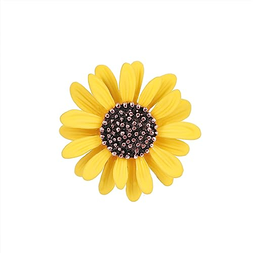 Oenothera Alliage En Email Broches, Fleur Broche, Marguerite Broche, Broche Élégante Fleur, pour Femme Vêtement Broches Accessoires, Adaptées Aux Cadeaux De Mariage De Bal(Jaune)