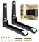 FOROREH 2pcs Support Mural Micro Onde en Acier Inoxydable, Support de Montage Mural pour Four à Micro-ondes, Charge Maximale 50 kg, Support Mural Étagère Pliable et Télescopique pour Micro Ondes