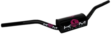 Guidon MX 28 mm avec rembourrage de guidon KRM noir/rose