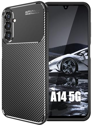 Hülle Kompatibel mit Samsung Galaxy A14 | Handyhülle Silikon Back Cover Case für Galaxy A14 TPU Bumper | Schwarz