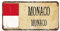 Monaco Monaco Retro-Aluminiumschild, Monaco-Schild, Vintage-Metall-Wandschild, Wandbehang, Kunst-Dekor, hochwertige Metallschilder für Wohnzimmer, Büro, 30,5 x 15,2 cm