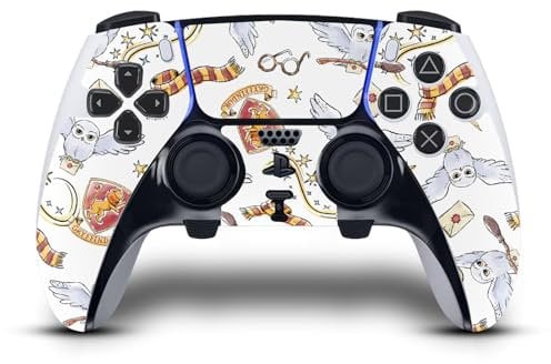 Head Case Designs Officially Licensed Harry Potter Hedwig Owl Pattern Graphics Vinyl Sticker Gaming Skin Decal Cover Compatible With Sony PlayStation 5 PS5 DualSense Edge Controller