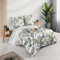 ZIRVEHOME Bettwäsche Set dreiteilig, 200x220cm Bettbezug, Baumwolle, Palmen Design, Hena V2