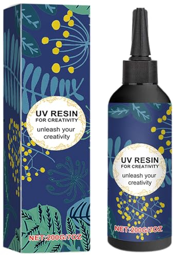Resin Glory 200g, Quick Ultra-violet Curing Epoxy Resin, UV Transparent Solar Activated Glue, High Gloss UV Curing for Jewelry Making Fast Curing
