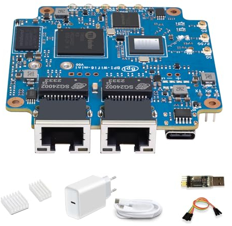 youyeetoo BPI-WIFI6 MINI Router unterstützt OpenWrt - Dual-core 1.2G Hz, 2.4G / 5G Wireless Internet Router - IEEE802.11a/b/g/n/ac/ax - AP&STA-Modus - Gigabit-Router-Board (Kit-B)