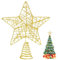 Tenn Well Christmas Tree Topper, Gold Glitter Star Tree Topper for Christmas Decorations (18cm x 22cm)