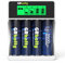 GRbatty Pile AA Rechargeable 1,5V Lithium 3500mWh,Lot de to 4 Pile Rechargeable AA avec Chargeur 1,5 Heures de Charge Rapide 1500 Cycle