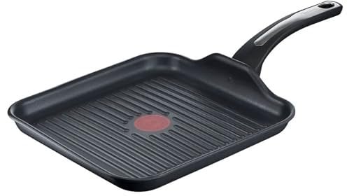Tefal Selection Grill Pan 26 x 26 cm, Titanium Non-Stick Coating, Thermo-Spot Temperature Indicator, Advanced Induction, for All Hobs Including Induction