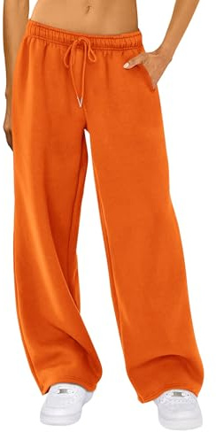 Felcia Lässige Damen-Jogginghose, Kordelzug, hohe Taille, weites Bein, Baggy, athletische Sweatpants