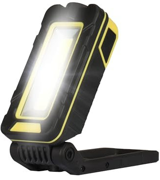 Hylite Work-Lite USB Rechargeable High Power Portable Jobsite Light - 1100 Lumen - Strong Magnetic Base - IP54 Waterproof - Free Standing Work Light - 180° Adjustable Hanging Bracket