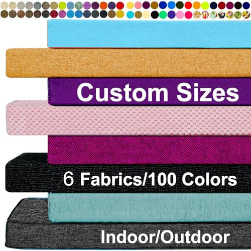 Chinimon Benutzerdefinierte Bankkissen Bankauflage Stuhlkissen für Fensterbank, Sitzauflage Bank Waschbar, Sitzpolster Bankauflage rutschfeste, Maßgeschneiderte Sitzkissen für Bank Indoor(Dicke 3CM)