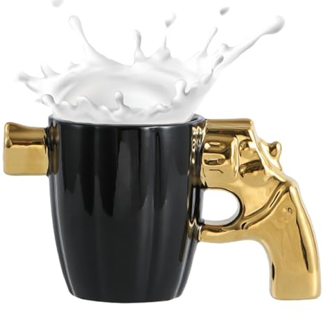 Taza de café de cerámica 3D - Taza de café de porcelana con asa, Taza de leche de diseño creativo | Perfecta para café, té o niños, taza de cerámica única para uso diario, regalo elegante para bebedor