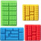 YXHZVON 4 Piezas Moldes de Silicona para Caramelos, Molde de Silicona para Bloques de Construcción Robot, Decoración de Cupcakes de Fiestas Infantiles, para Gelatina, Resina, Vela
