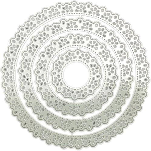 Runde Spitzenbordüre, Prägeschablone, Untersetzer, Schablone für Kartenherstellung, Scrapbooking, Album, Metall-Stanzformen, Prägeschablone, Spitzenbordüre, rund, für Kartenstanzformen