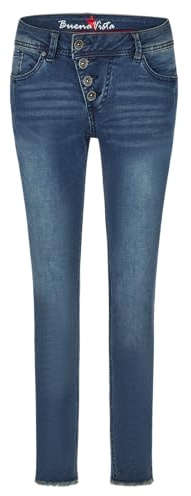 Buena Vista Damen Jeans Malibu 7/8 Cozy Denim (DE/NL/SE/PL, Alphanumerisch, L, Regular, Regular, Dark Blue)