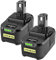 2 pcs RB18L50 5000mAh Remplacement pour ryobi 18V Batterie P108 RB18L25 RB18L13 RB18L50 RB18L40 Batterie avec indicateur LED